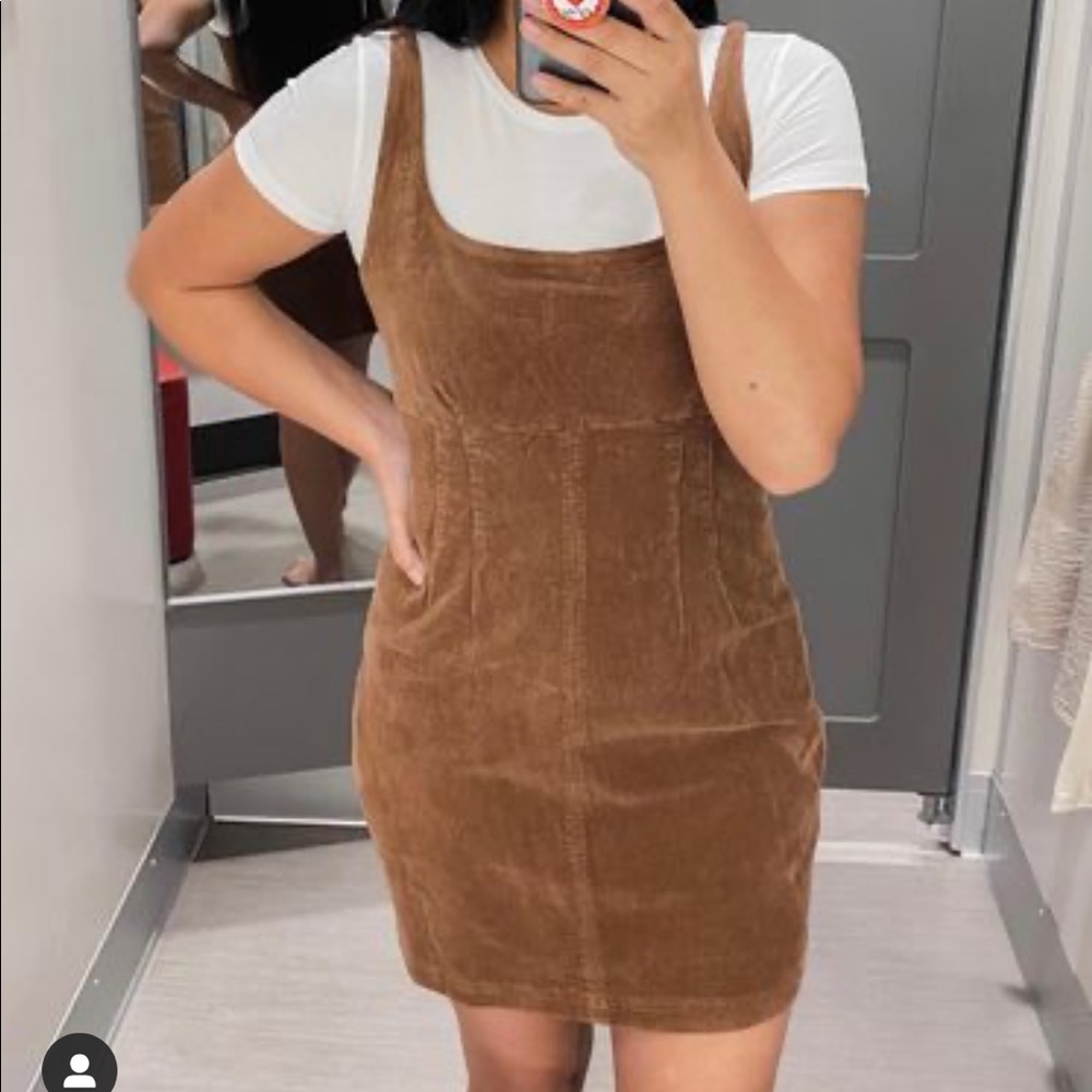 Wild fable corduroy pinafore fitted dress